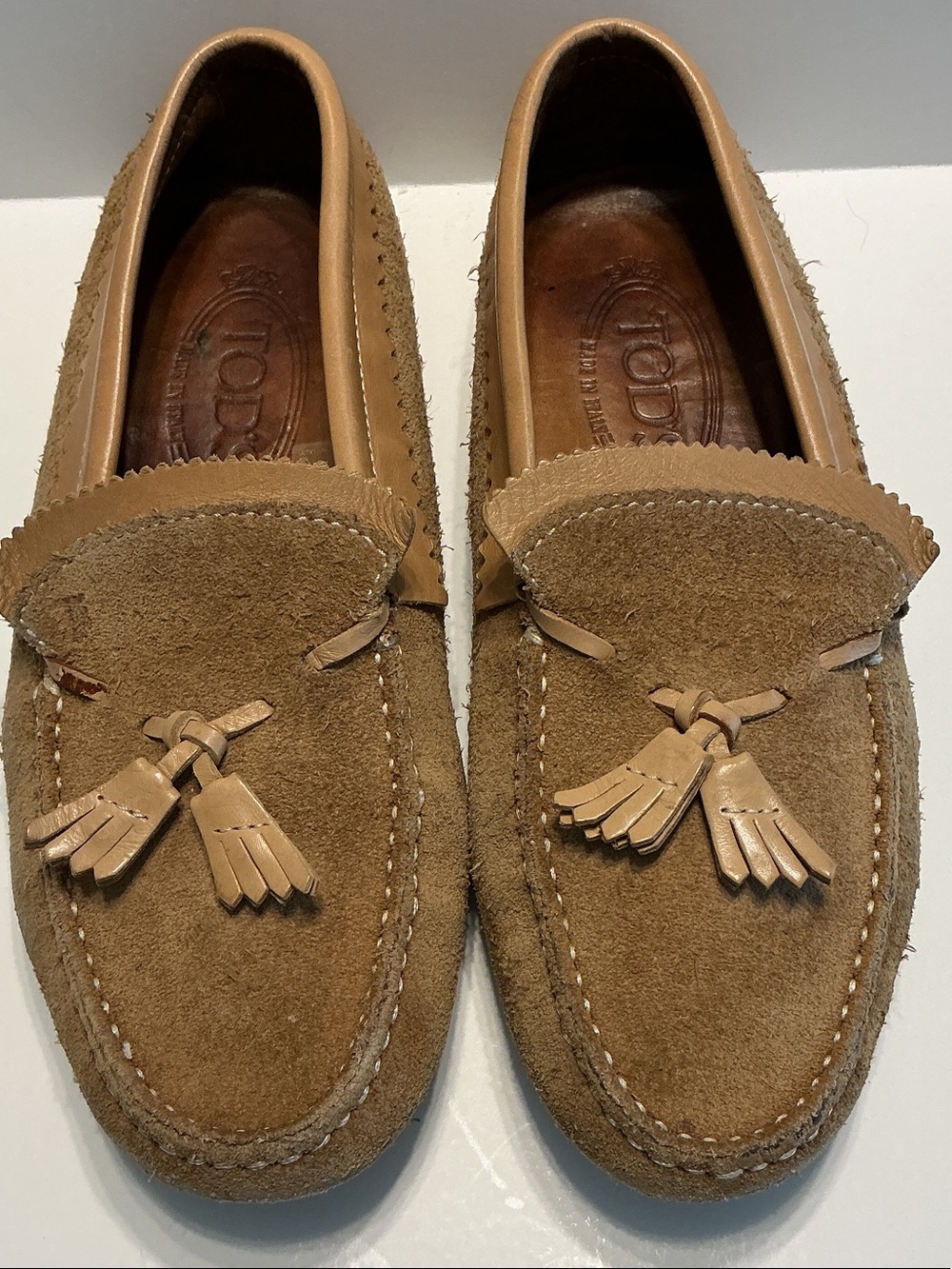 Tod’s Suede Moccasins Women Tan Sz 6.5